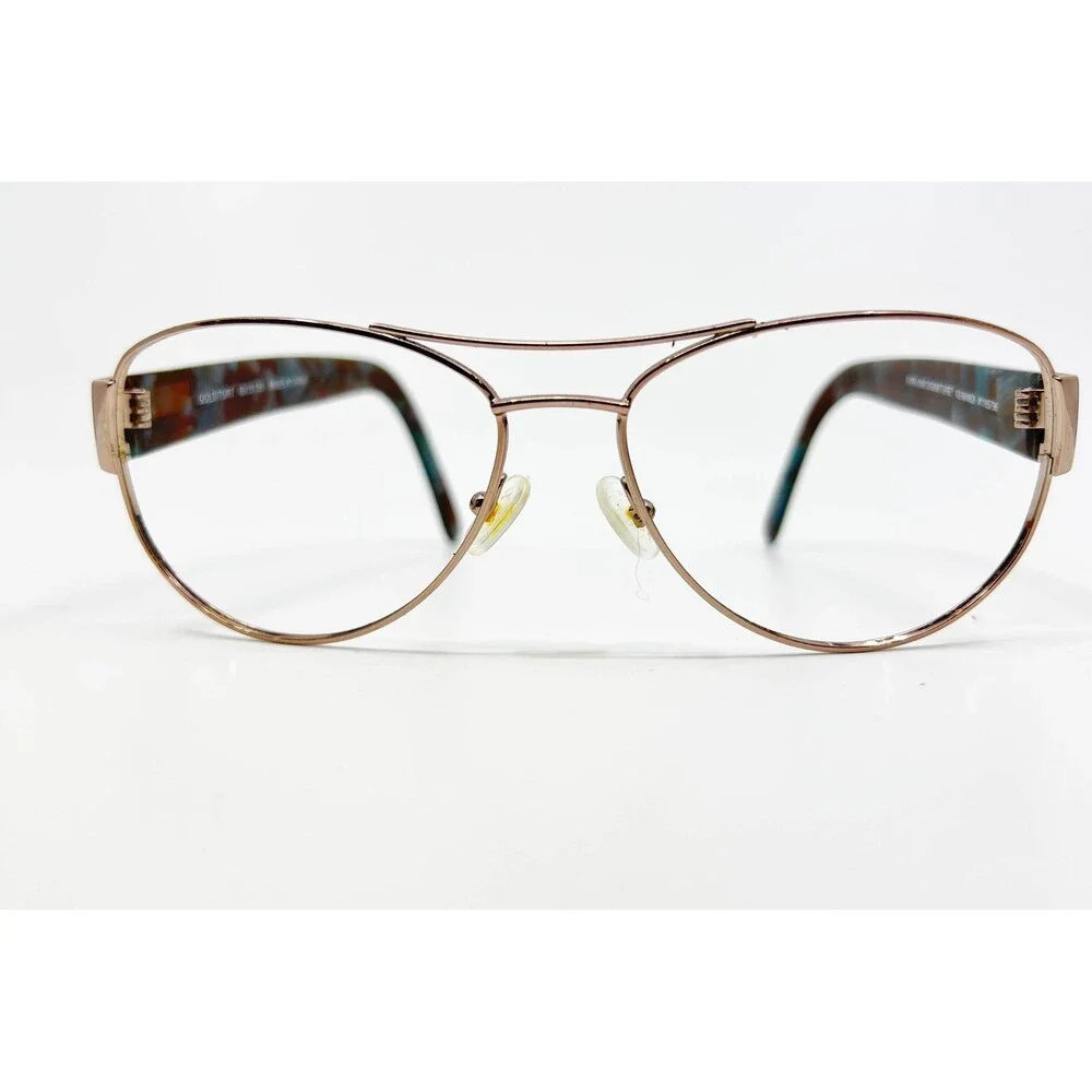 Kirkland Signature Eyeglass Frames Gold Tortoise Aviator KS MANDI 60-15-135